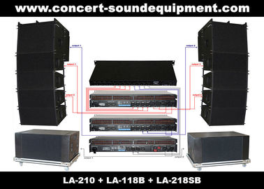 480W Q1 Line Array Speaker System With Horn Loaded dual 18" Subwoofer