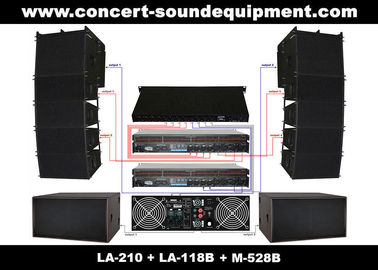 480W Line Array Sound System With 1.4"+2x10" Neodymium Drivers