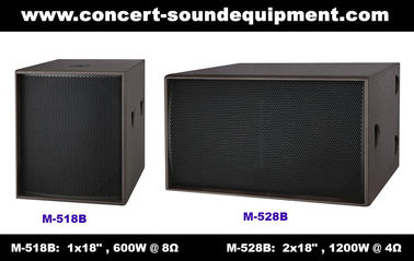 Disco Sound Equipment / 2x18" Direct Reflex 4ohm 1200W Subwoofer For Concert , Nightclub And Living Event