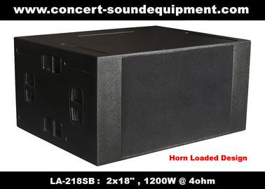 4ohm 1200W Concert Sound Equipment  2x18" Horn Loaded Subwoofer For Concert , Disco And Nightclub
